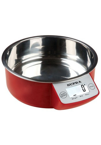 Электронные кухонные весы Supra BSS-4090 Red